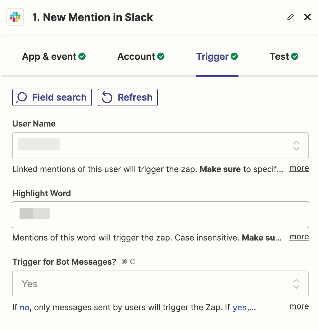 EP.4 使用 Zapier Digest 串接 Slack 為你每天的工作進行總結 3 zapier - setting slack mention