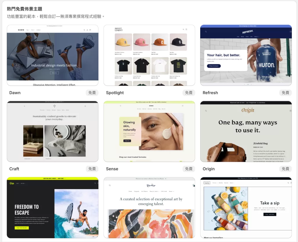 Shopify 新手入門教學:從零開始打造你的電子商務 5 shopify 免費佈景主題庫